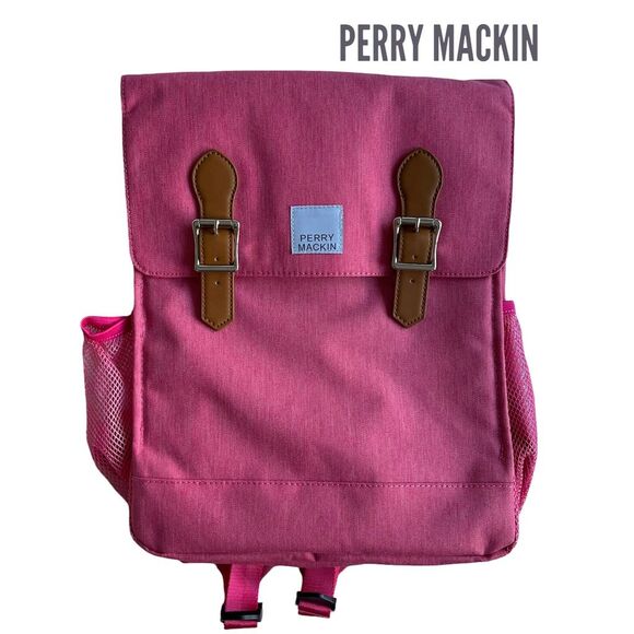 Perry Mackin Charlie Kids Pink School Backpack Medium Size-NWT & dust bag. - Picture 1 of 8
